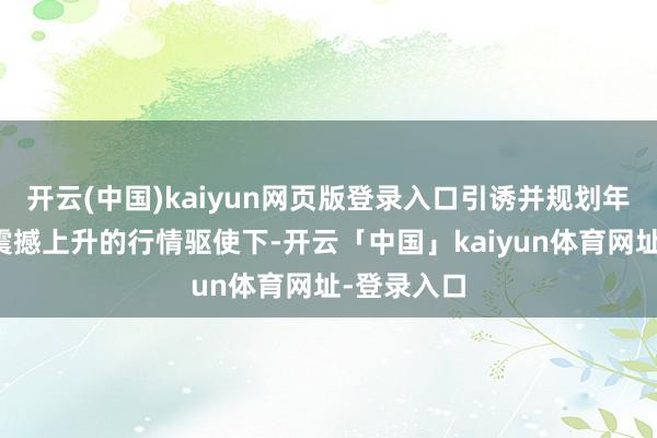 开云(中国)kaiyun网页版登录入口引诱并规划年青客群在震撼上升的行情驱使下-开云「中国」kaiyun体育网址-登录入口