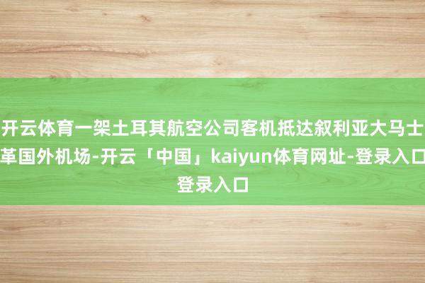 开云体育一架土耳其航空公司客机抵达叙利亚大马士革国外机场-开