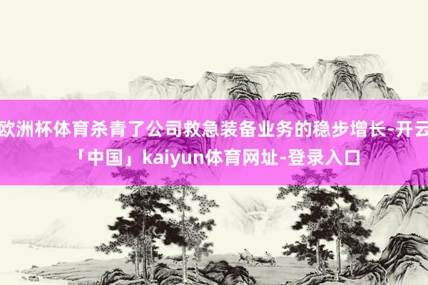 欧洲杯体育杀青了公司救急装备业务的稳步增长-开云「中国」kaiyun体育网址-登录入口