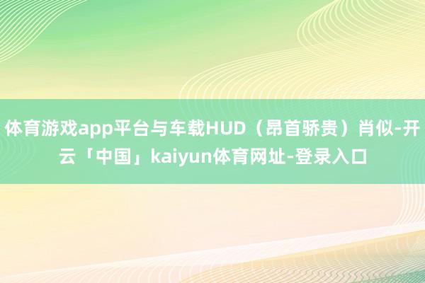 体育游戏app平台与车载HUD（昂首骄贵）肖似-开云「中国」kaiyun体育网址-登录入口