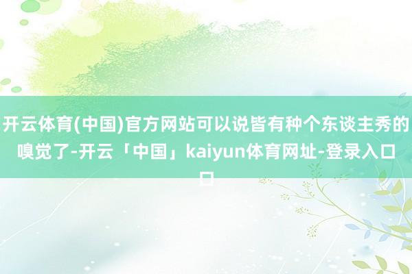开云体育(中国)官方网站可以说皆有种个东谈主秀的嗅觉了-开云