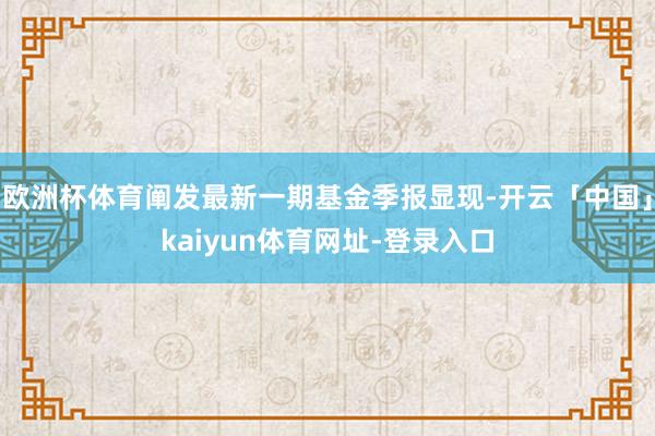 欧洲杯体育阐发最新一期基金季报显现-开云「中国」kaiyun
