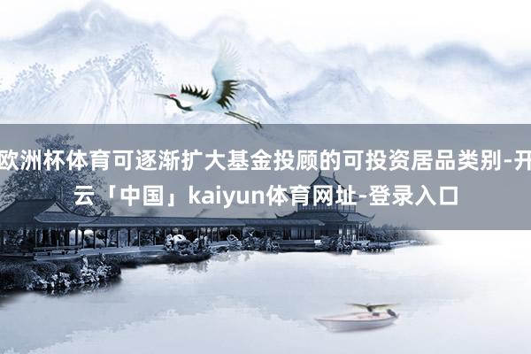 欧洲杯体育可逐渐扩大基金投顾的可投资居品类别-开云「中国」k