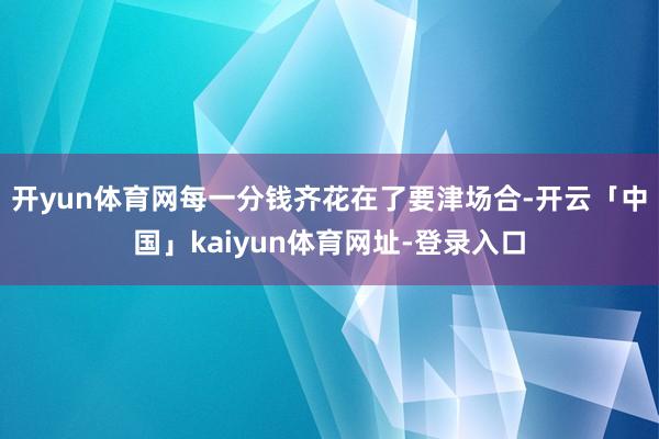 开yun体育网每一分钱齐花在了要津场合-开云「中国」kaiy