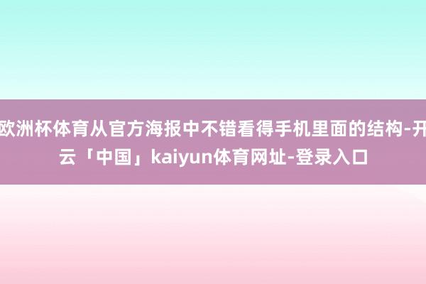 欧洲杯体育从官方海报中不错看得手机里面的结构-开云「中国」kaiyun体育网址-登录入口