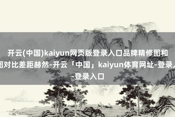 开云(中国)kaiyun网页版登录入口品牌精修图和生图对比差