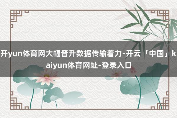 开yun体育网大幅晋升数据传输着力-开云「中国」kaiyun体育网址-登录入口