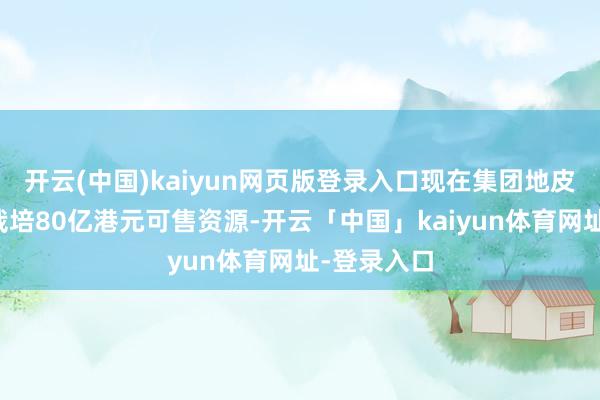 开云(中国)kaiyun网页版登录入口现在集团地皮储备波及栽培80亿港元可售资源-开云「中国」kaiyun体育网址-登录入口