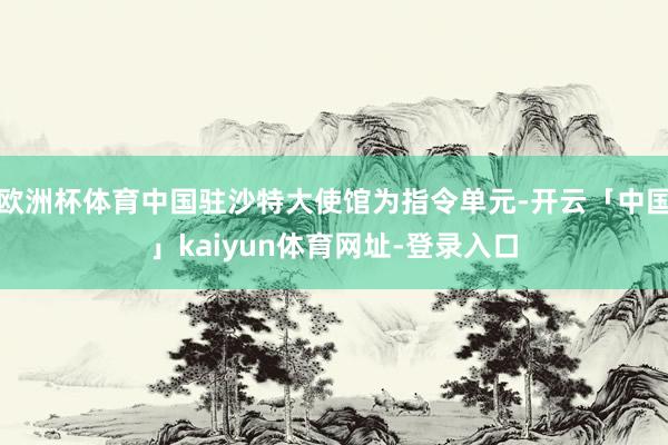 欧洲杯体育中国驻沙特大使馆为指令单元-开云「中国」kaiyun体育网址-登录入口