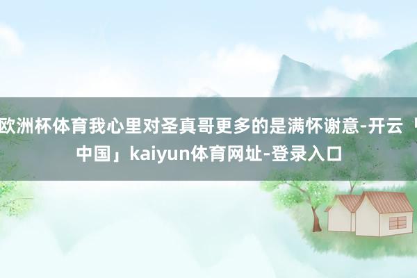 欧洲杯体育我心里对圣真哥更多的是满怀谢意-开云「中国」kai