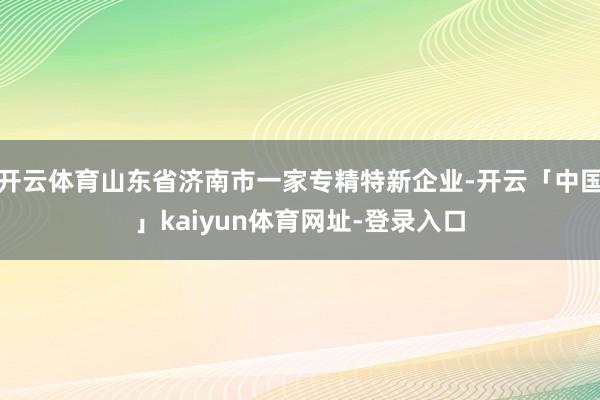 开云体育山东省济南市一家专精特新企业-开云「中国」kaiyu
