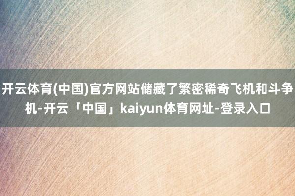 开云体育(中国)官方网站储藏了繁密稀奇飞机和斗争机-开云「中国」kaiyun体育网址-登录入口